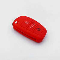 Силиконовый чехол для ключа AUDI (Ауди) A2 A3 A4 A6 A6L A8 S5 Q7 TT Красный