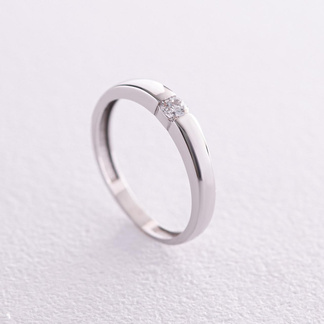 Кільце з фіанітом у білому золоті к07153 Zipexpert ZIPEXPERT, фото 1