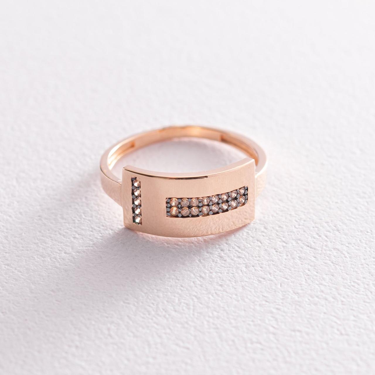 Кільце в червоному золоті з фіанітами к06695 Zipexpert ZIPEXPERT, фото 1