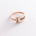 Кільце в червоному золоті з фіанітами к06695 Zipexpert ZIPEXPERT, фото 3