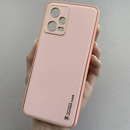 Чохол для Xiaomi Redmi Note 12 5G шкіряний матовий чохол із захистом камери на сяомі редмі нот 12 5г рожевий u9h, фото 2