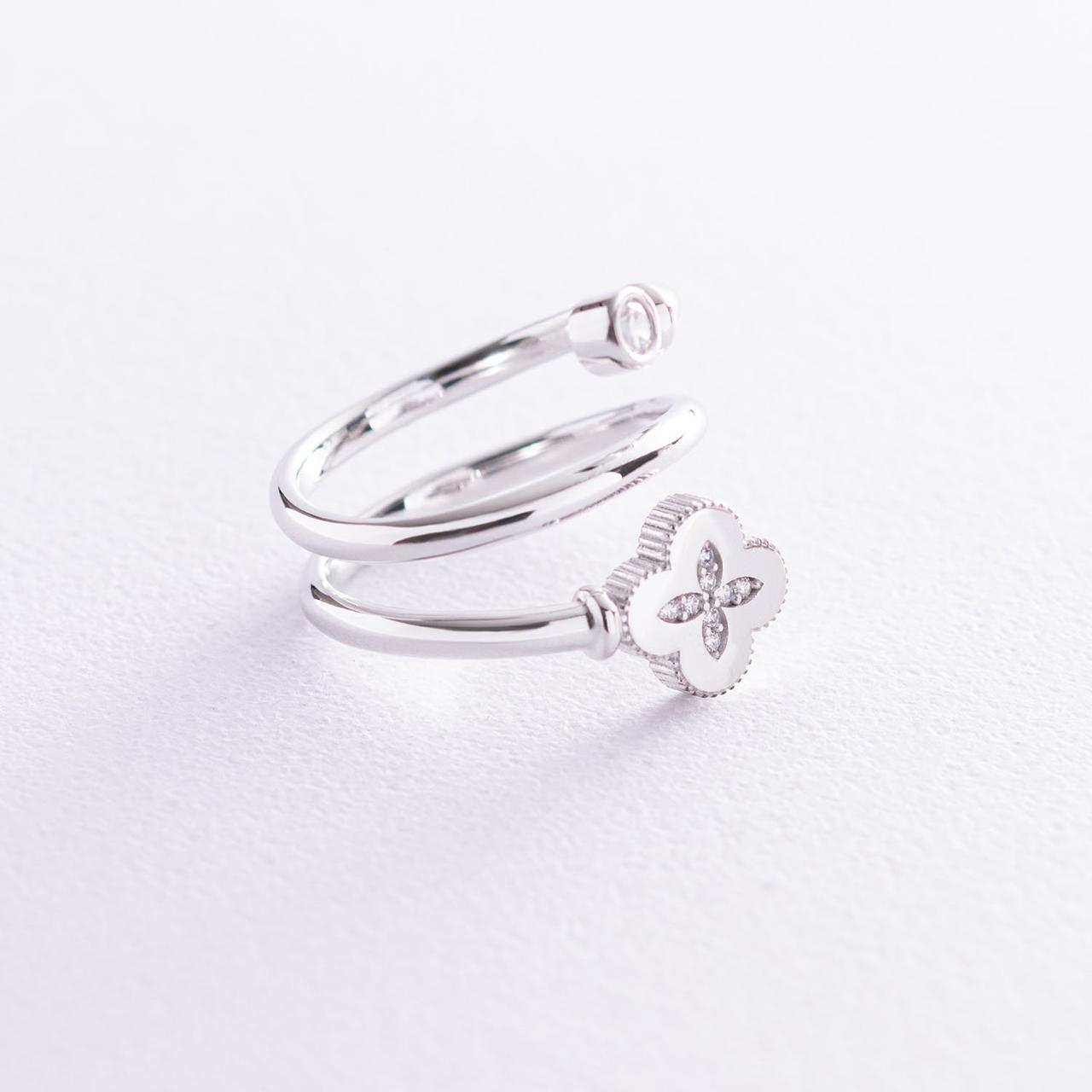 Золоте кільце "Клевер" із фіанітами к06668 Zipexpert ZIPEXPERT, фото 1