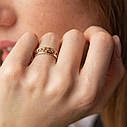 Золоте кільце "Сердечка" к07083 Zipexpert ZIPEXPERT, фото 2