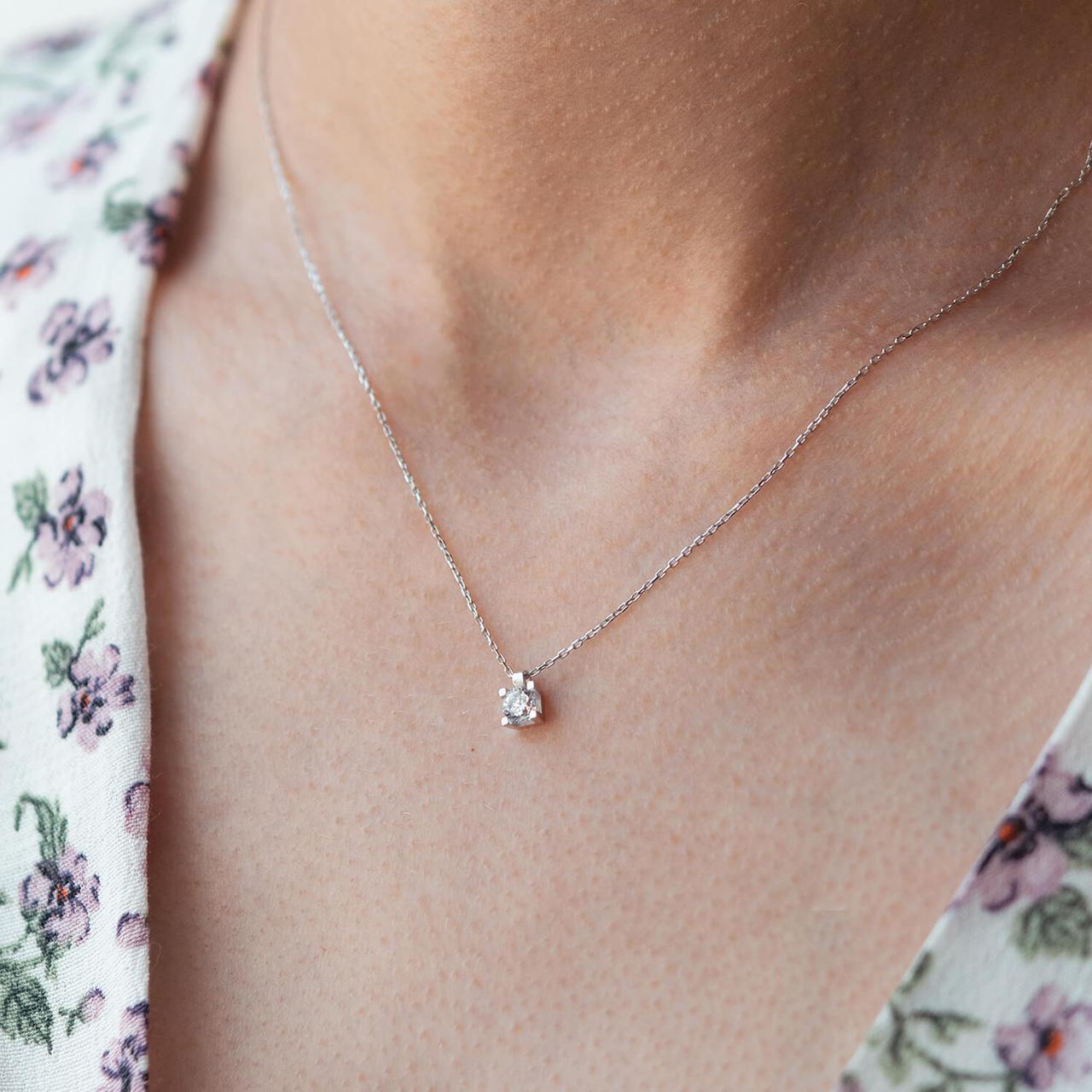 Золоте кольє з одним каменем колекці786 Zipexpert ZIPEXPERT, фото 1