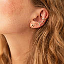 Сережки — кафи в жовтому золоті с07475 Zipexpert ZIPEXPERT, фото 3
