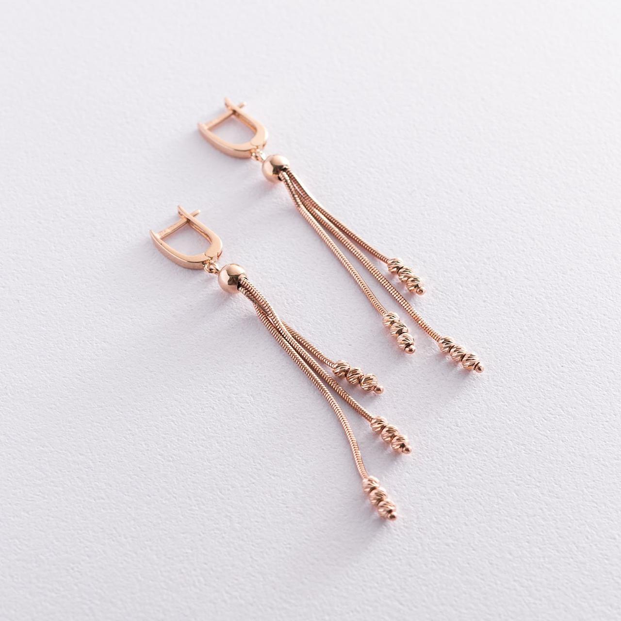 Золоті сережки з кульками с07417 Zipexpert ZIPEXPERT, фото 1