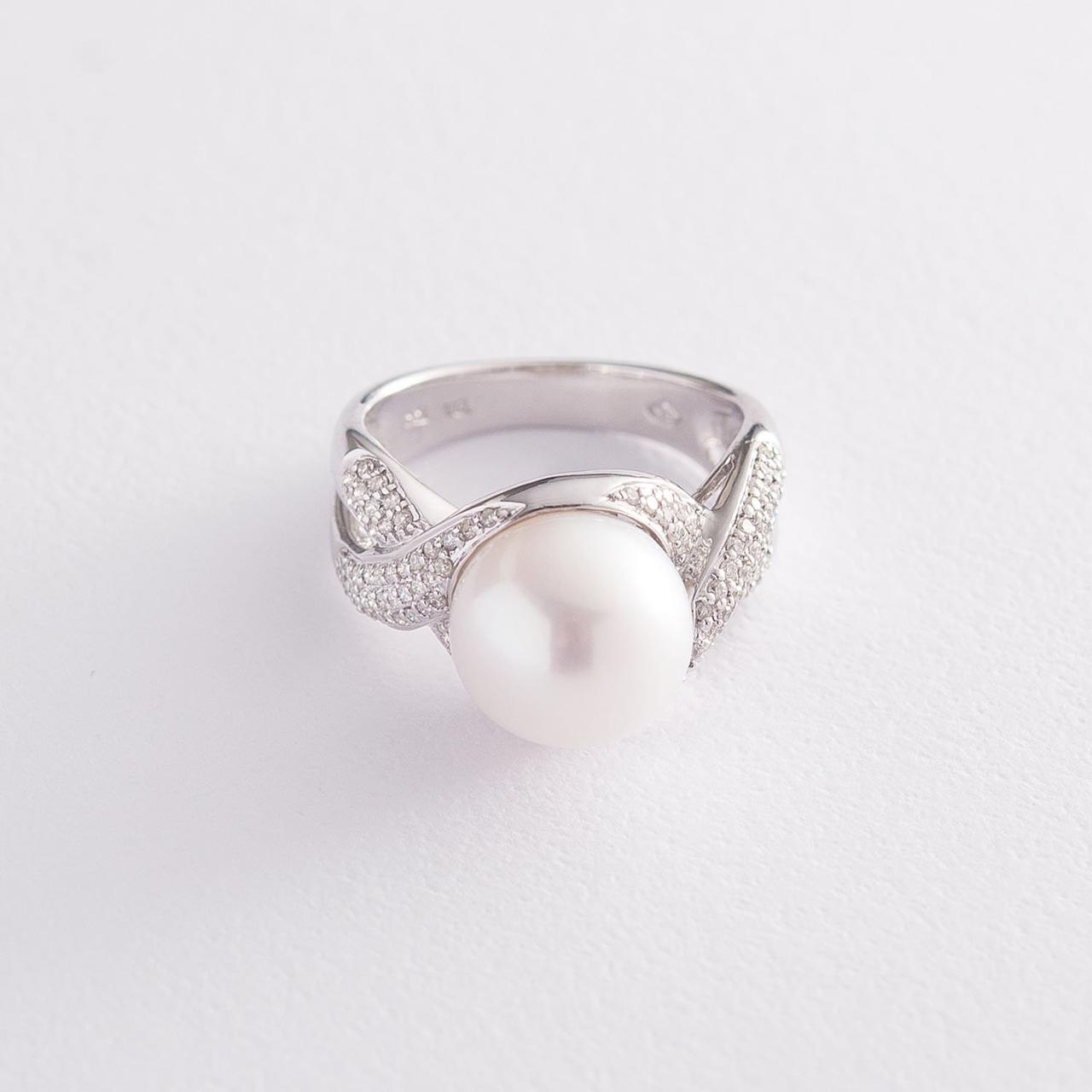 Золоте кільце з перлами та діамантами 
к856 Zipexpert ZIPEXPERT, фото 1