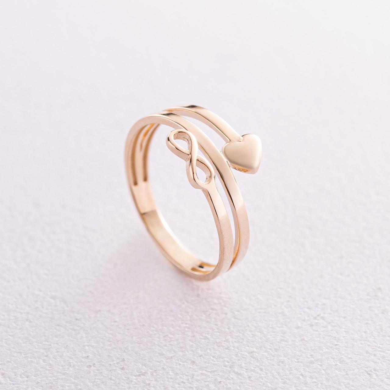 Кільце "Сердечко та нескінченність" у жовтому
золоті к07104 Zipexpert ZIPEXPERT, фото 1