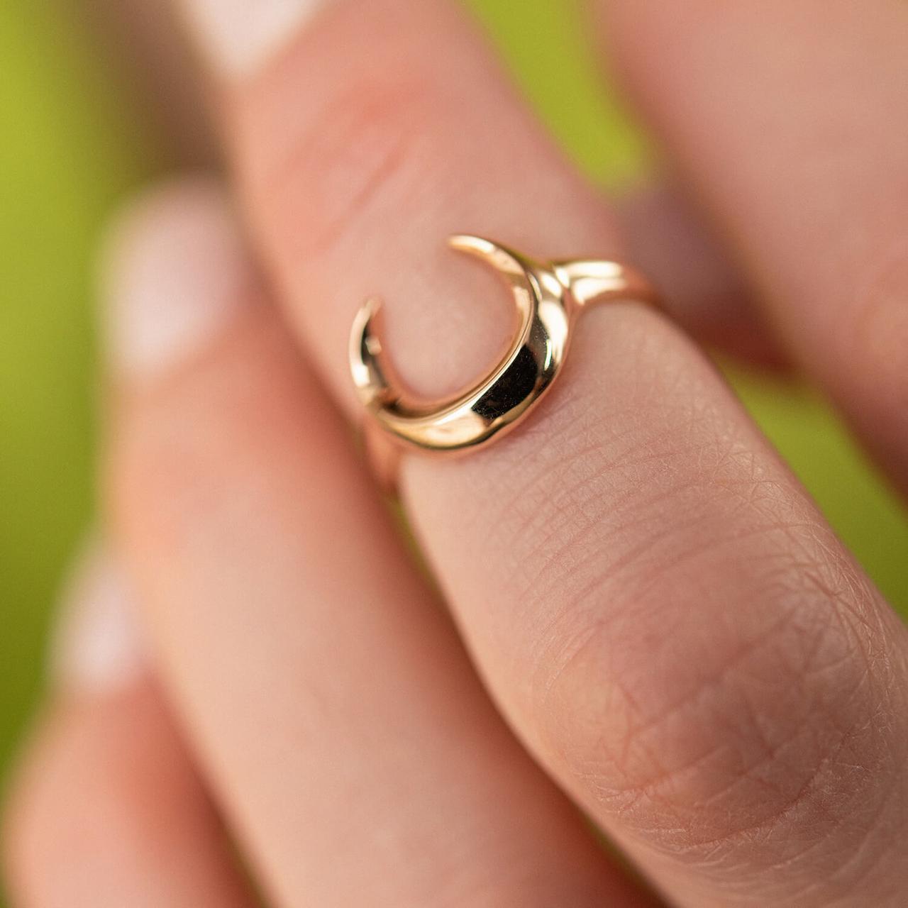 Кільце "Лунниця" в червоному золоті к07378 Zipexpert ZIPEXPERT, фото 1