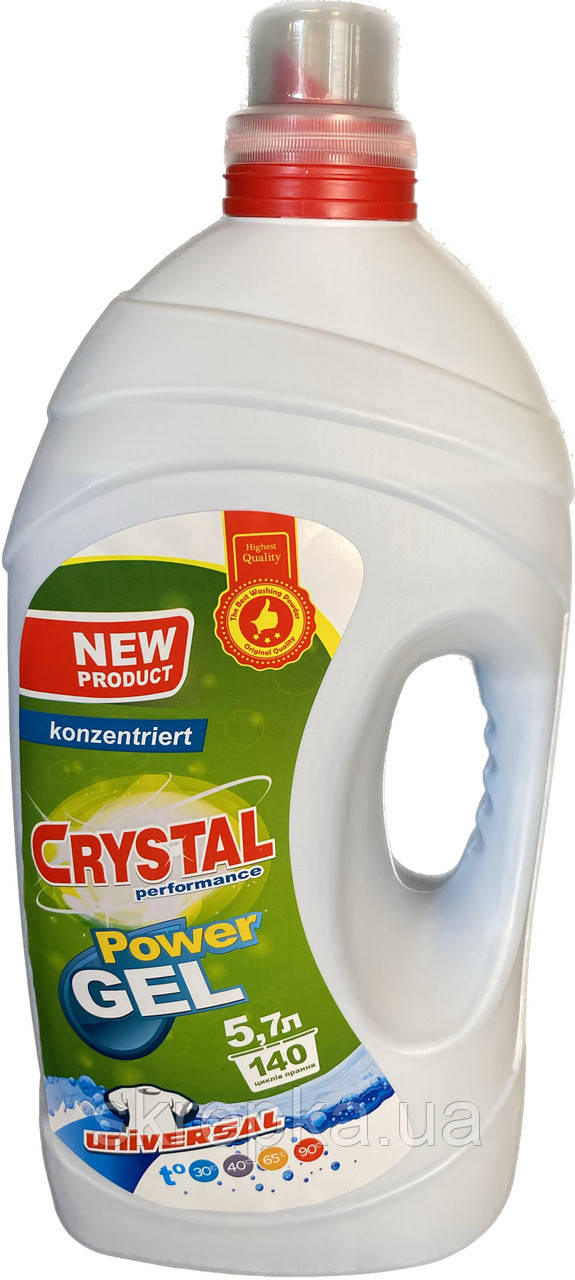 Гель для прання Crystal Power Gel Universal 5,7 л