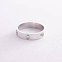 Кільце "Love" в білому золоті (фіаніти) к07138 Zipexpert ZIPEXPERT, фото 7