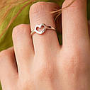 Кільце "Сердечко" в білому золоті к07394 Zipexpert ZIPEXPERT, фото 2
