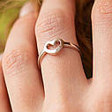 Кільце "Сердечко" в білому золоті к07394 Zipexpert ZIPEXPERT, фото 6