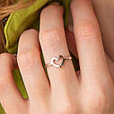 Кільце "Сердечко" в білому золоті к07394 Zipexpert ZIPEXPERT, фото 8