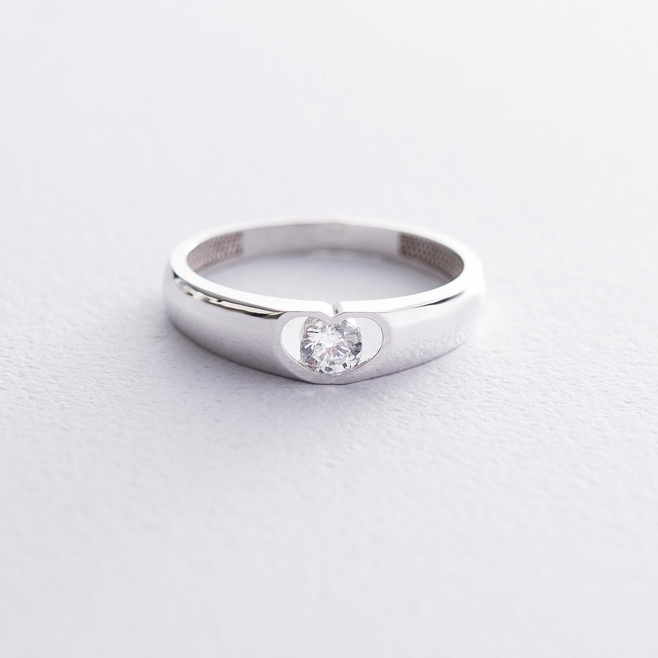 Золоте кільце Серце з фіанітом к06477 Zipexpert ZIPEXPERT, фото 1