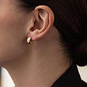 Сережки — кільця в жовтому золоті с07582 Zipexpert ZIPEXPERT, фото 3