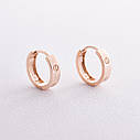 Сережки — кільця "Love" в червоному золоті 08180 Zipexpert ZIPEXPERT, фото 6