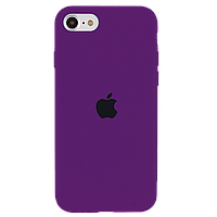 Силиконовый чехол с яблоком на iPhone 7 / 8 / SE 2 (Ультрафиолетовый)