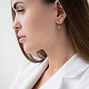 Сережки "Сердечка" у жовтому золоті с07103 Zipexpert ZIPEXPERT, фото 7