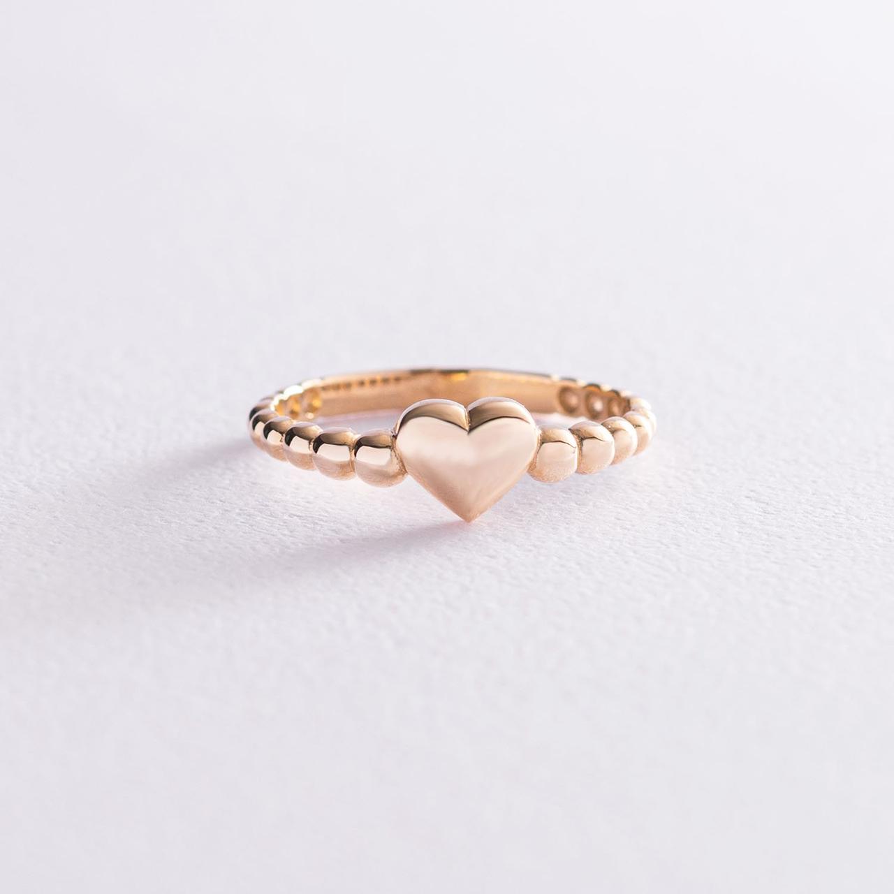 Золоте кільце "Серце" к06877 Zipexpert ZIPEXPERT, фото 1