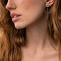 Сережки "Геометрія" у білому золоті 07881 Zipexpert ZIPEXPERT, фото 4