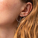Сережки "Геометрія" у білому золоті 07881 Zipexpert ZIPEXPERT, фото 7
