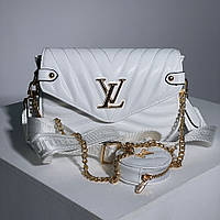 Белая женская сумка Louis Vuitton Wave