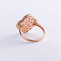 Кільце "Клевер" у червоному золоті (перламутр) 
к07035 Zipexpert ZIPEXPERT, фото 4