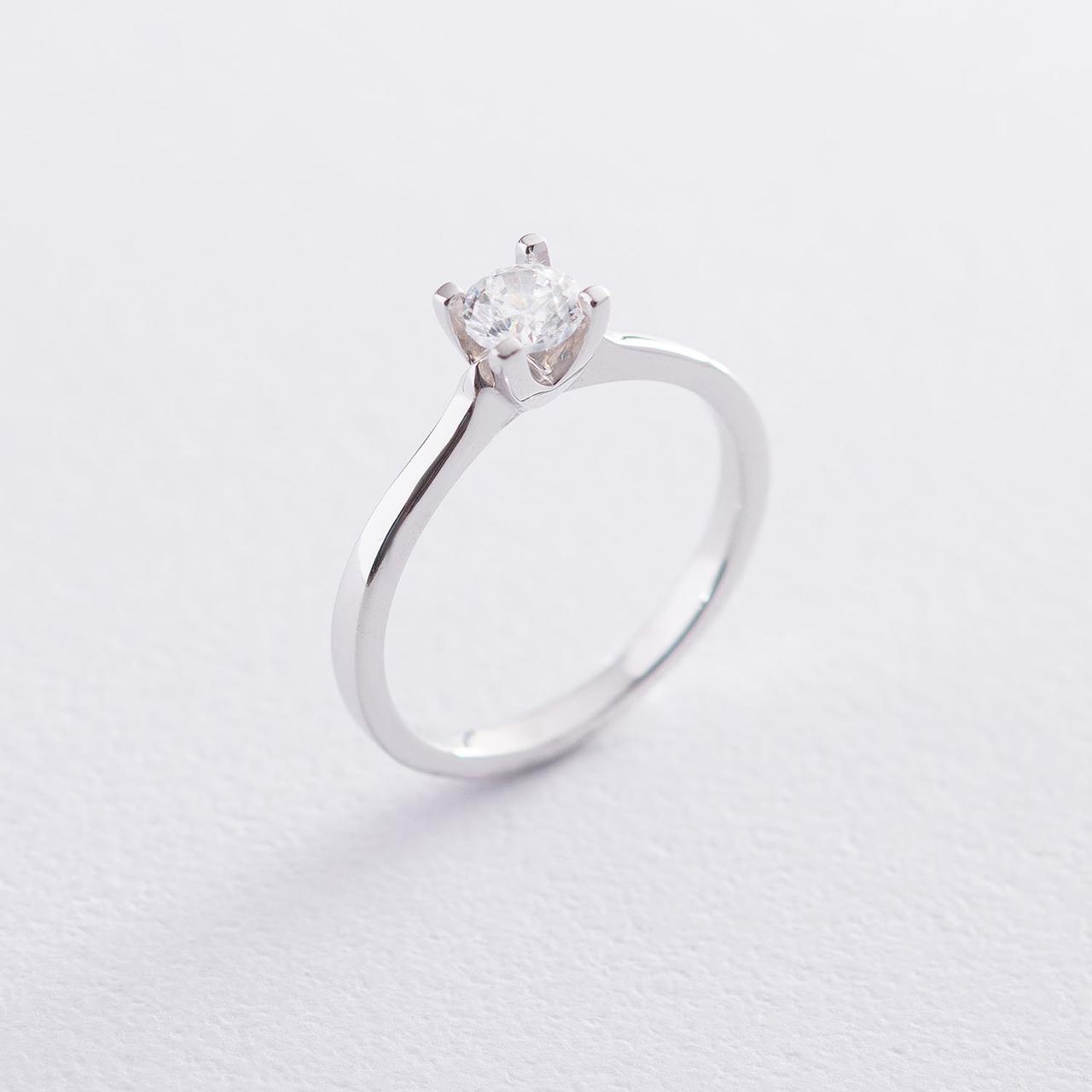 Помоловічне кільце в білому золоті (куб.
цирконій Swarovski) к06316 Zipexpert ZIPEXPERT, фото 1