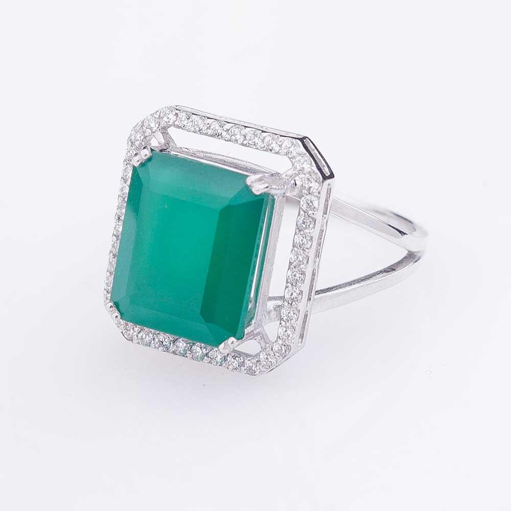 Золоте кільце з агатом і фіанітами к411 Zipexpert ZIPEXPERT, фото 1