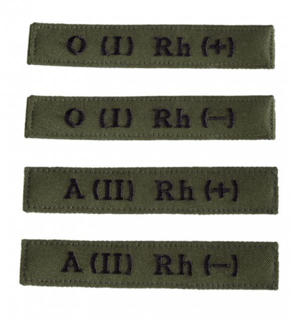 Нашивка "група кровs" olive