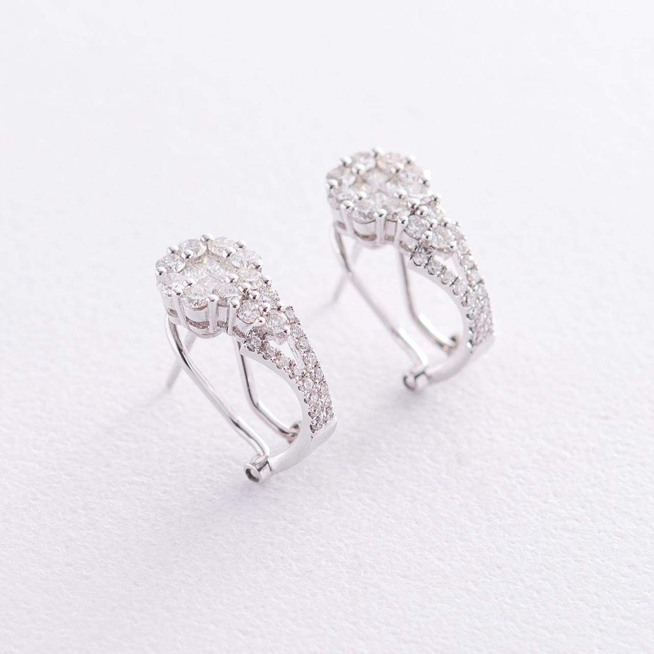 Золоті сережки з діамантами DE1802cha Zipexpert ZIPEXPERT, фото 1