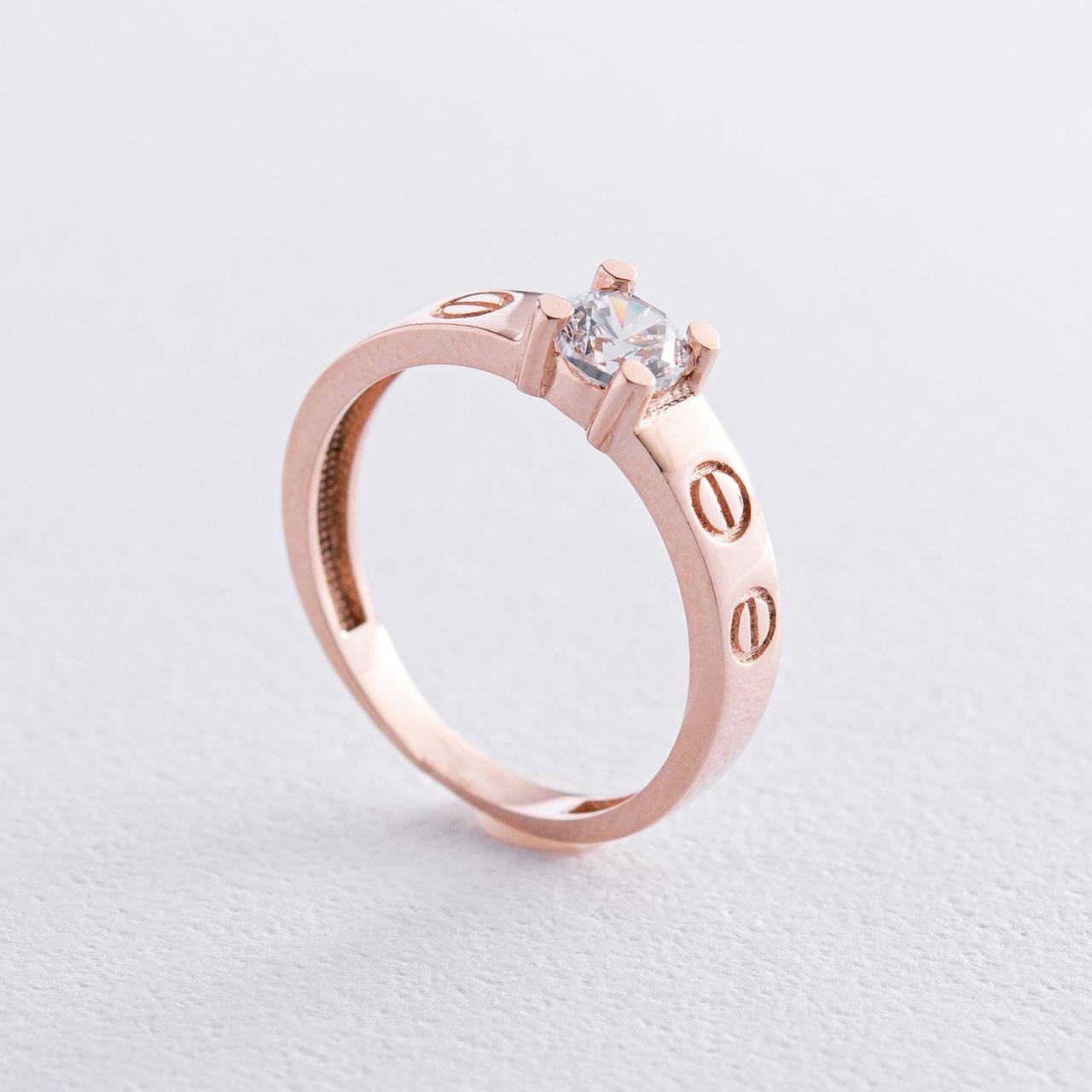 Золоте кільце "Love" з фіанітами к06907 Zipexpert ZIPEXPERT, фото 1