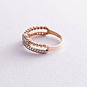 Золоте кільце "Бантики" з фіанітами к05211 Zipexpert ZIPEXPERT, фото 4
