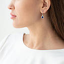Сережки в білому золоті (сапфір, діамант) 
зі525 Zipexpert ZIPEXPERT, фото 3
