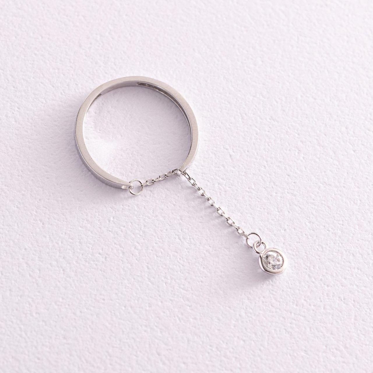 Золоте кільце з підвіскою (фіаніт) к06995 Zipexpert ZIPEXPERT, фото 1