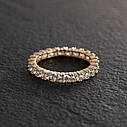 Кільце з доріжком каменів у жовтому золоті 
к07201 Zipexpert ZIPEXPERT, фото 5