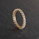 Кільце з доріжком каменів у жовтому золоті 
к07201 Zipexpert ZIPEXPERT, фото 8