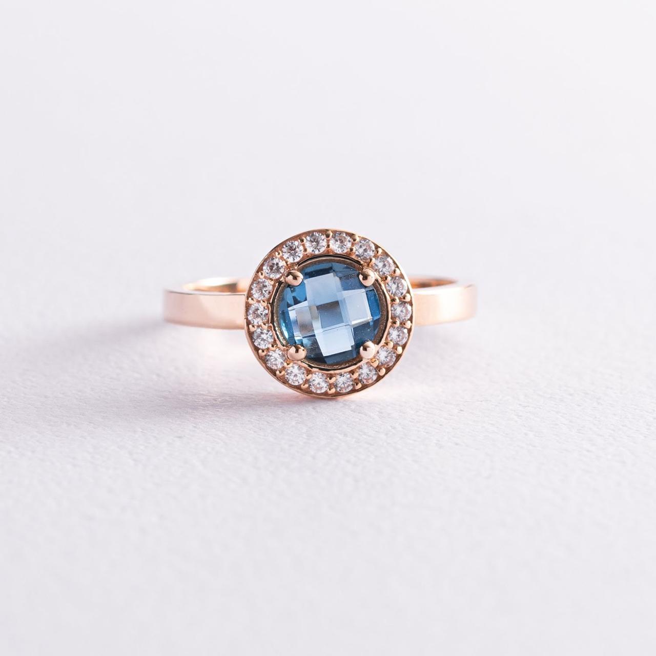 Золоте кільце з блакитним і білими фіанітами
к06840 Zipexpert ZIPEXPERT, фото 1