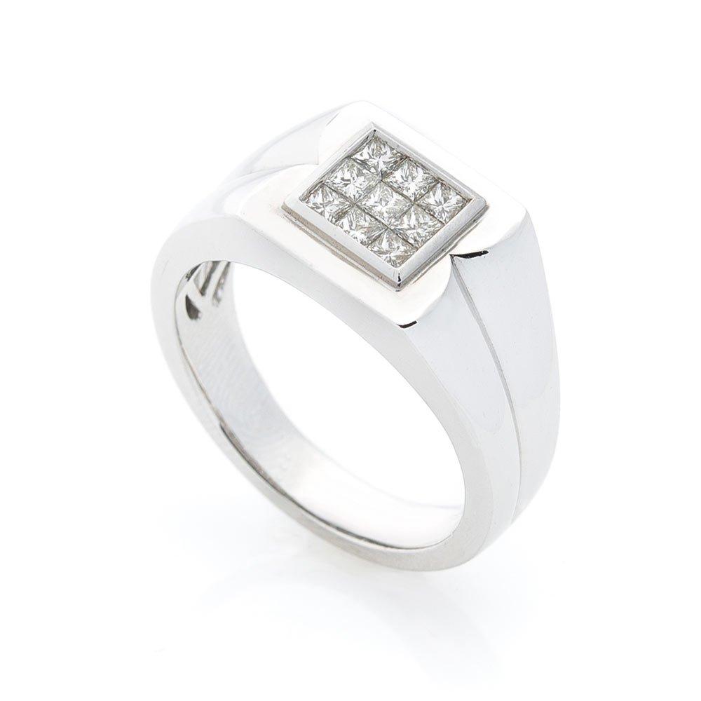 Золота печатка з діамантами до1084 Zipexpert ZIPEXPERT, фото 1