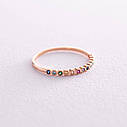 Кільце з різнобарвними фіанітами (червоне
золото) к07161 Zipexpert ZIPEXPERT, фото 7