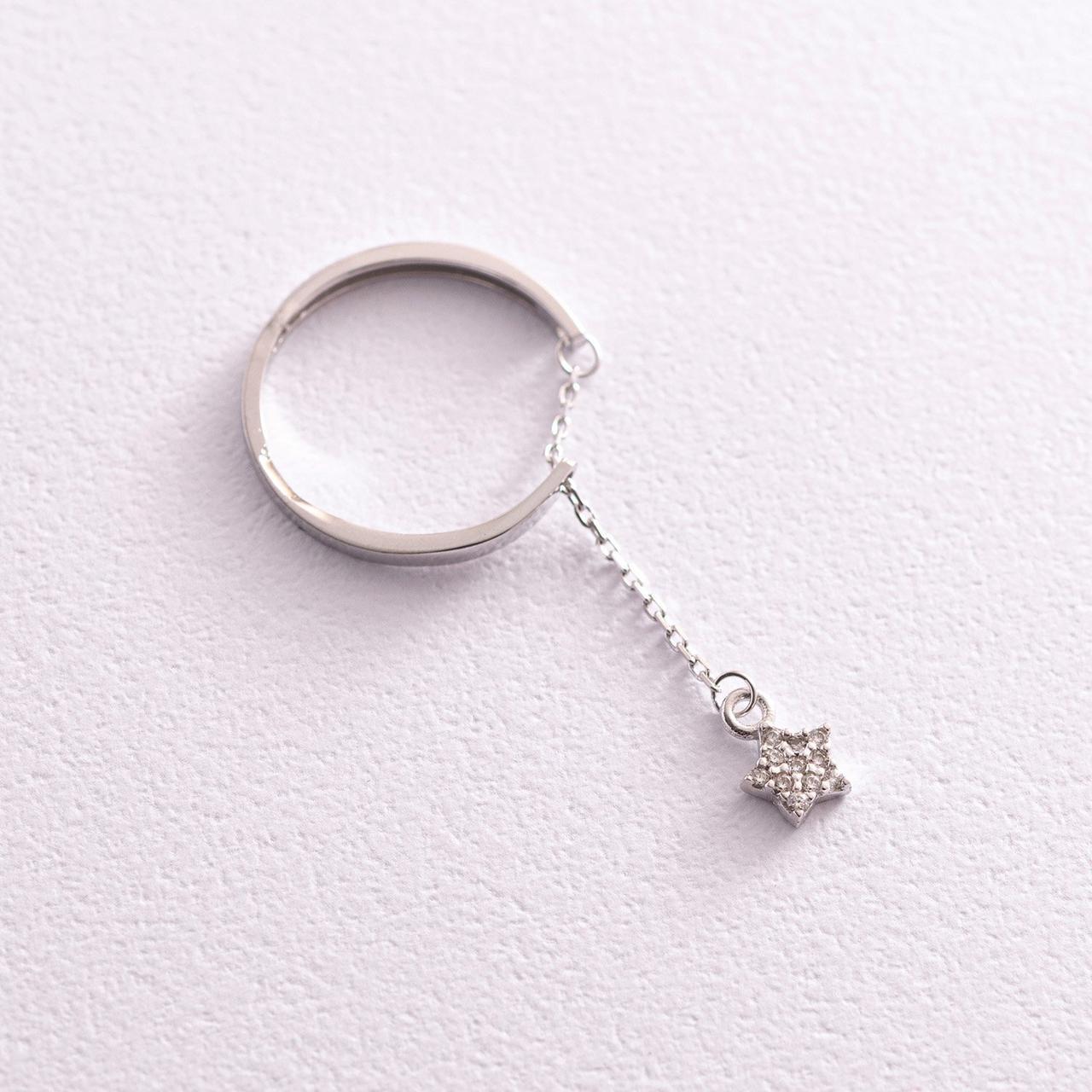 Золоте кільце з підвіскою "Зірочка"
(фіаніти) к06999 Zipexpert ZIPEXPERT, фото 1