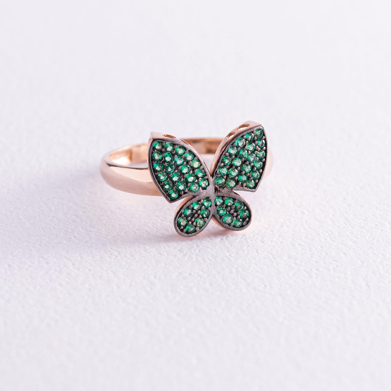 Золоте кільце "Метелик" з фіанітами к05656 Zipexpert ZIPEXPERT, фото 1