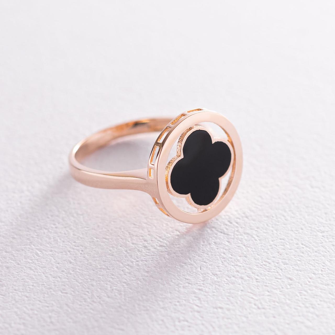 Кільце "Клевер" у червоному золоті (емаль)
к06707 Zipexpert ZIPEXPERT, фото 1