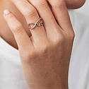 Золоте кільце "Love" (фіаніти) к05462 Zipexpert ZIPEXPERT, фото 2