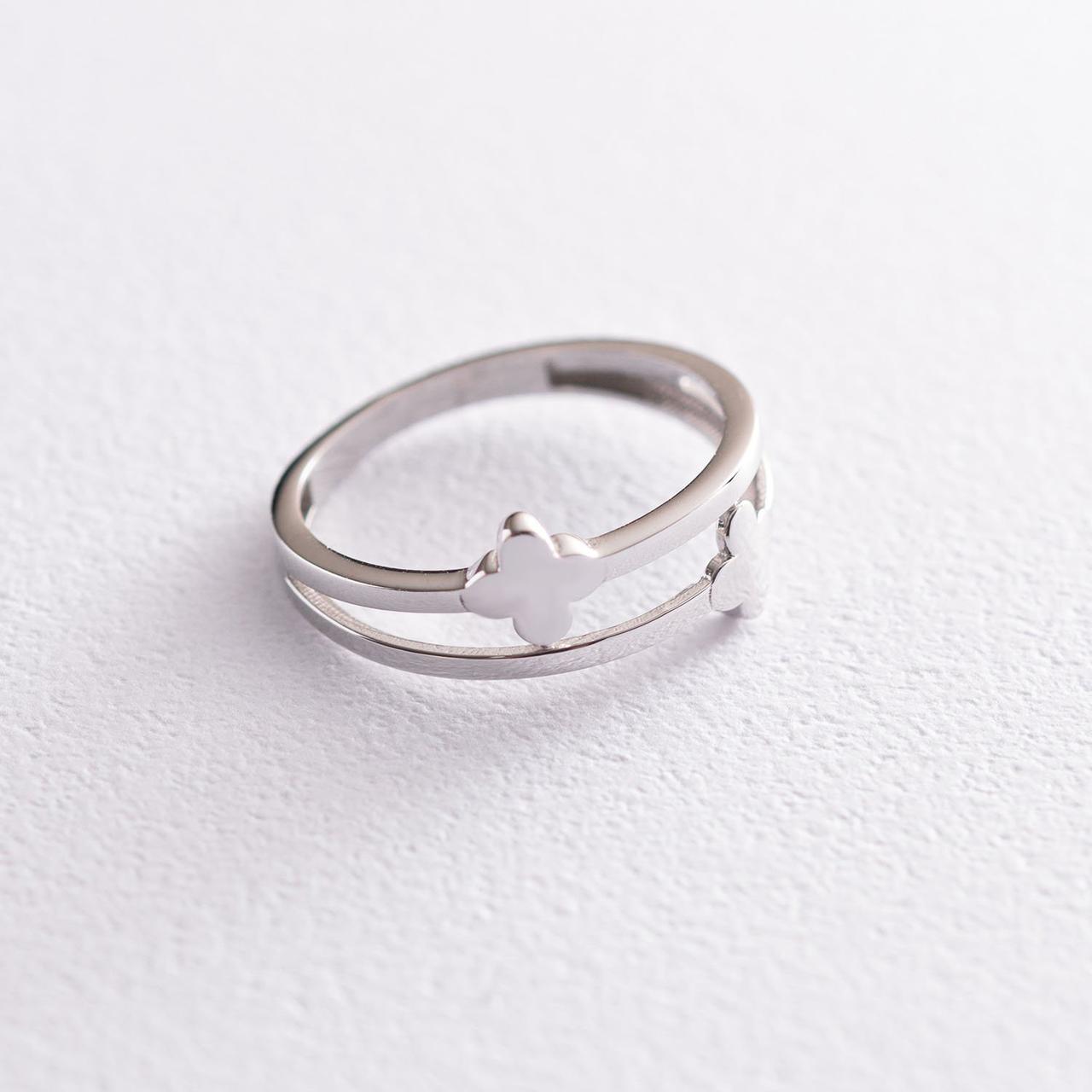 Кільце "Клевер" у білому золоті к06685 Zipexpert ZIPEXPERT, фото 1