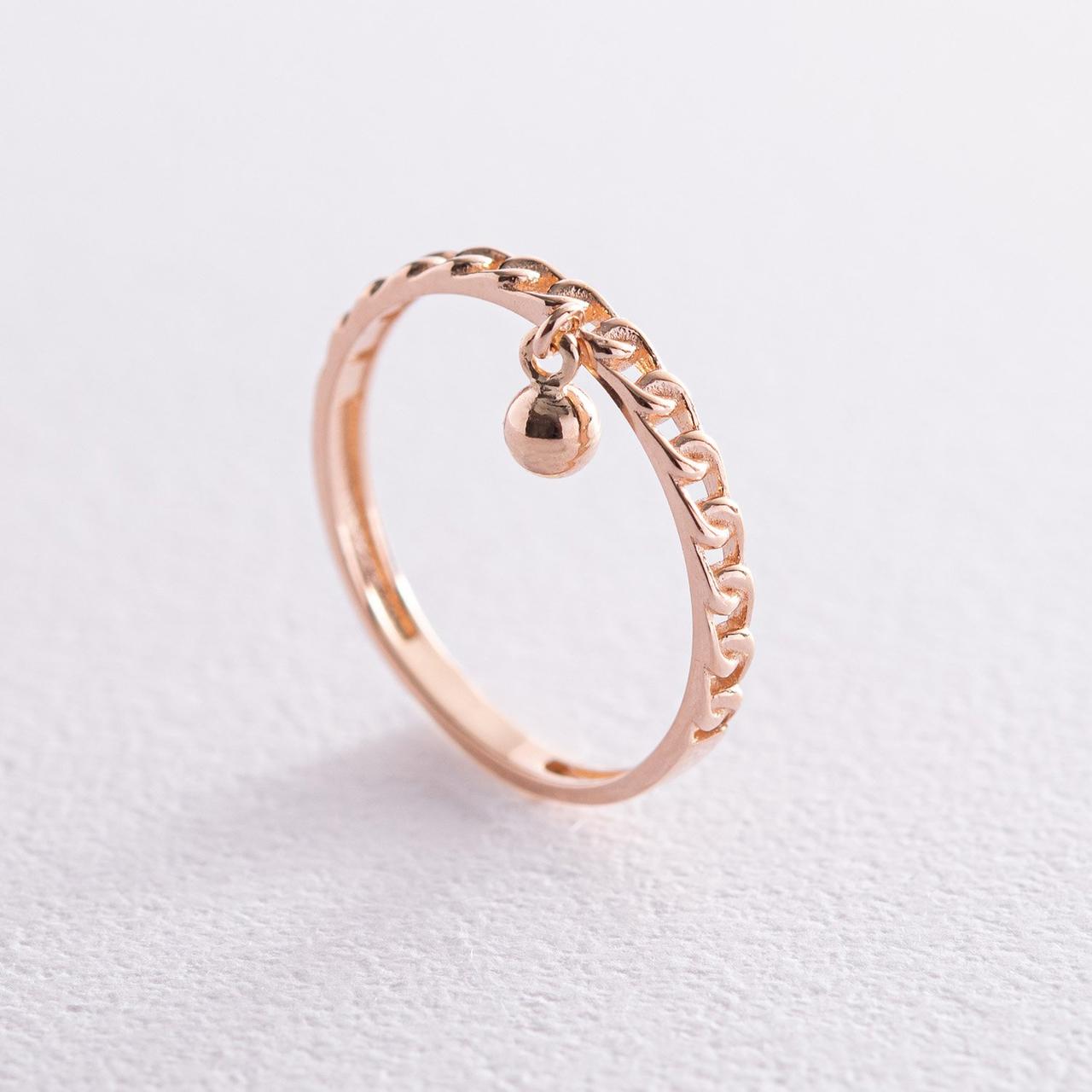 Кільце "Ціпочка з кулькою" у червоному золоті
к07186 Zipexpert ZIPEXPERT, фото 1