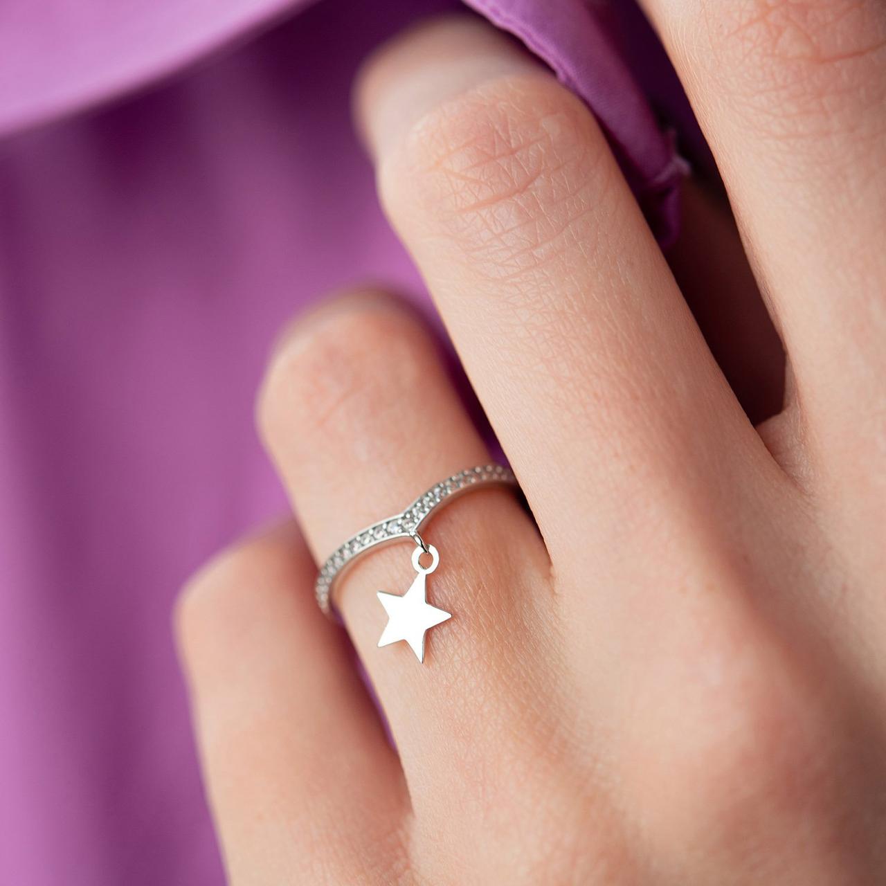 Золоте кільце "Зірочка" з фіанітами
к06792 Zipexpert ZIPEXPERT, фото 1