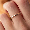 Кільце "Сердечка" з фіанітами (жовте золото) 
к07113 Zipexpert ZIPEXPERT, фото 2