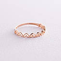 Кільце "Сердечка" в червоному золоті к07158 Zipexpert ZIPEXPERT, фото 3